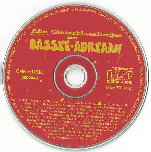 Bassie & Adriaan : Alle Sinterklaasliedjes Met Bassie & Adriaan (CD, Album)