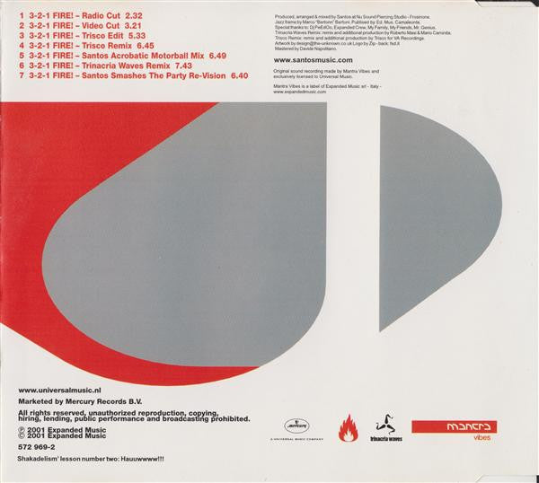 Santos : 3-2-1 Fire! (CD, Maxi)