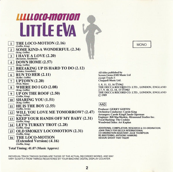 Little Eva : Llllloco-Motion (CD, Album, Mono, RM)