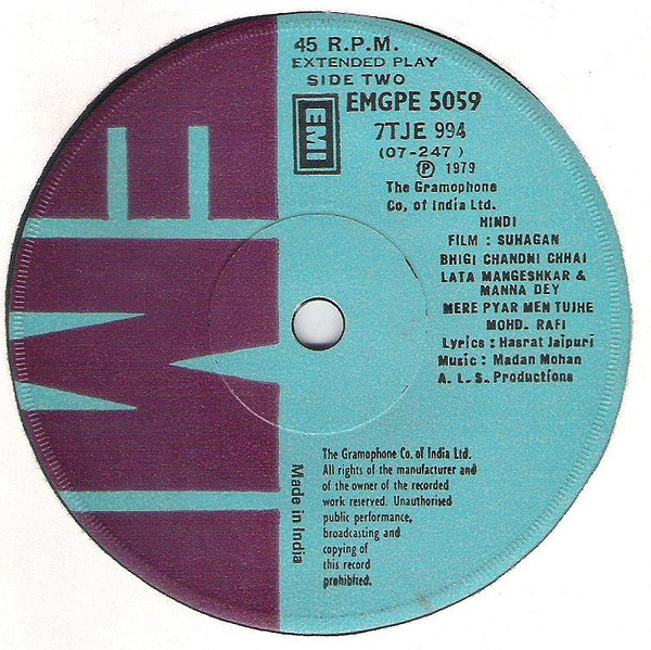 Madan Mohan : Suhagan (7", EP)