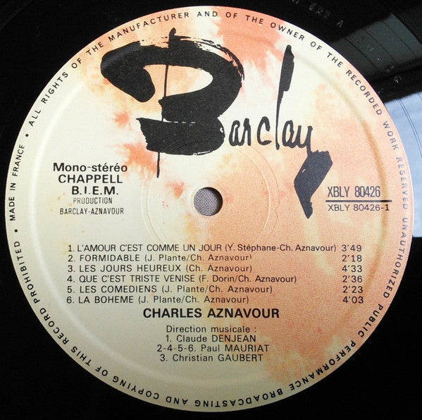 Charles Aznavour : Charles Aznavour (LP, Comp, Mono)