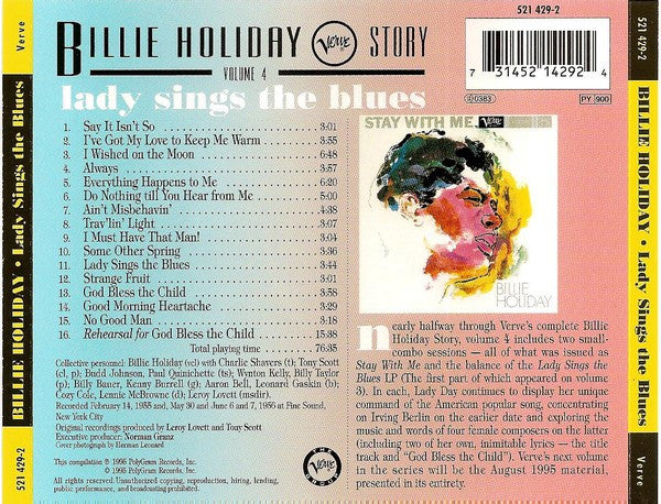 Billie Holiday : Lady Sings The Blues (CD, Comp)