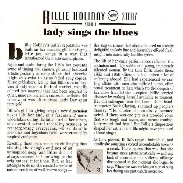 Billie Holiday : Lady Sings The Blues (CD, Comp)