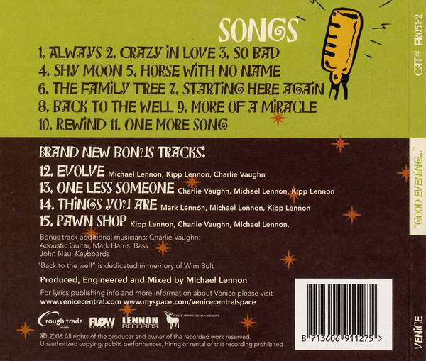 Venice (7) : "Good Evening..." A Night Of Live Acoustic Music (CD, Album)