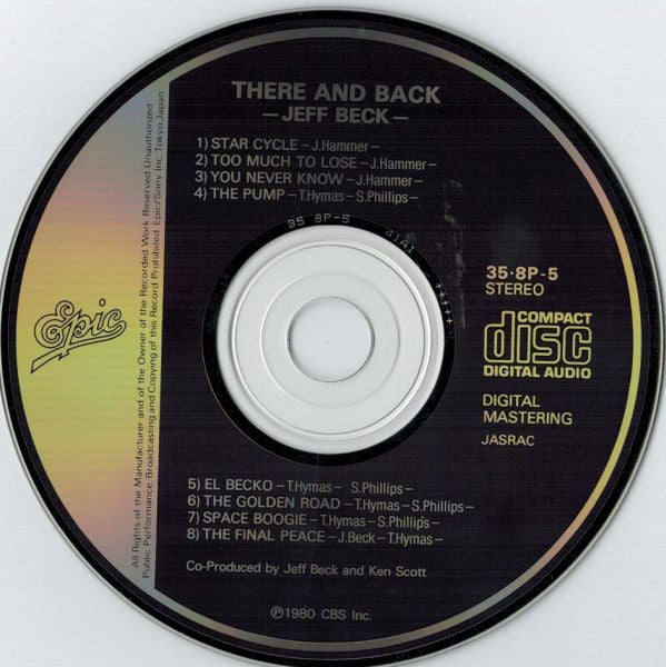 Jeff Beck : There And Back (CD, Album, RE)