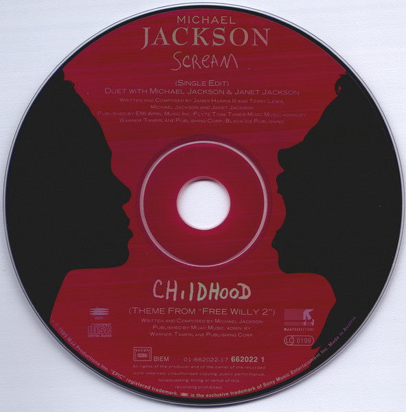 Michael Jackson : Scream / Childhood (CD, Single, Car)