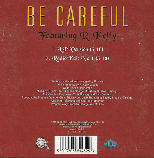 Sparkle (2) Featuring R. Kelly : Be Careful (CD, Single)