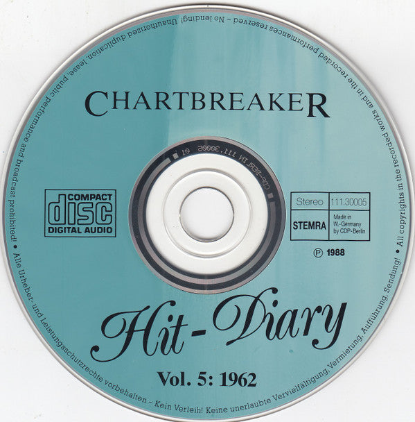 Various : Chartbreaker - Hit-Diary Vol. 5: 1962 (CD, Comp)