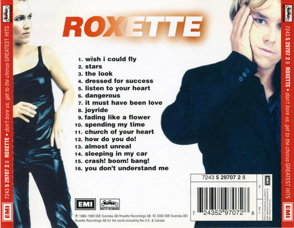 Roxette : Don't Bore Us, Get To The Chorus (Greatest Hits) (CD, Comp)