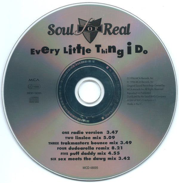 Soul For Real : Every Little Thing I Do (CD, Maxi)