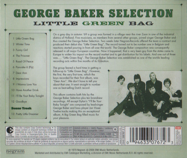 George Baker Selection : Little Green Bag (CD, Album, Copy Prot., RE)