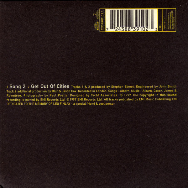 Blur : Song 2 (CD, Single)