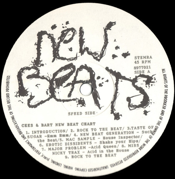Cees & Bart : New Beat Chart Vol.1 (12", Mixed)