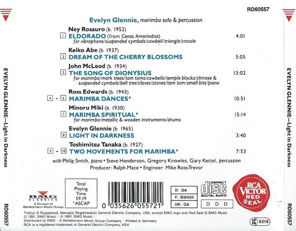 Evelyn Glennie : Light In Darkness (CD, Album)