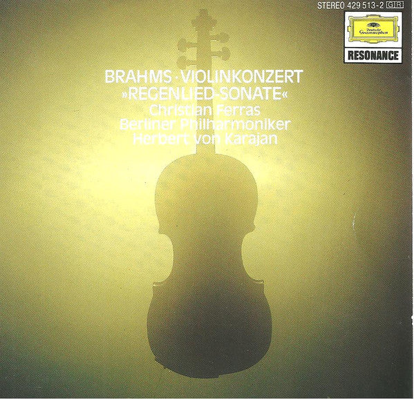 Johannes Brahms - Christian Ferras · Berliner Philharmoniker · Herbert von Karajan : Violinkonzert ‧ "Regenlied-Sonate" (CD, Album, Comp, RM)