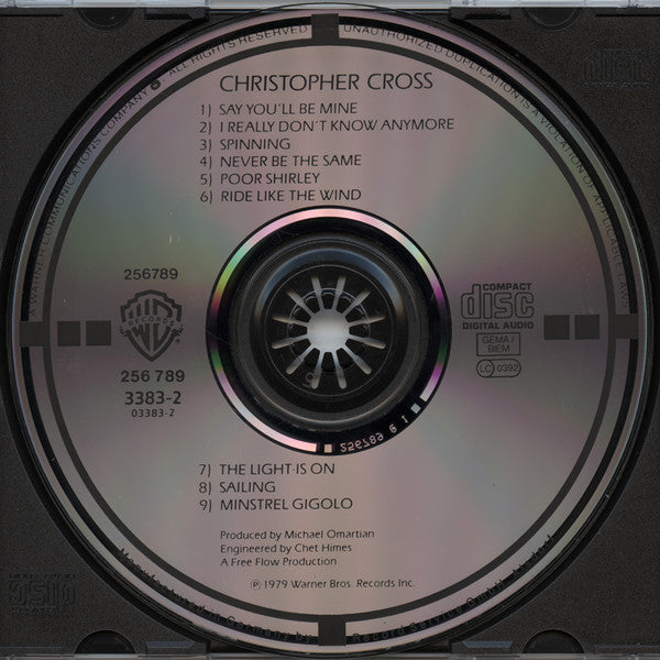 Christopher Cross : Christopher Cross (CD, Album, RE, Tar)