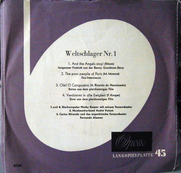 Various : Weltschlager Nr. 1 (7", EP, Mono)