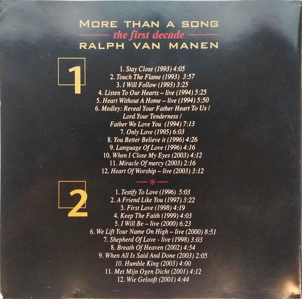 Ralph Van Manen : More Than A Song: The First Decade (2xCD, Comp)