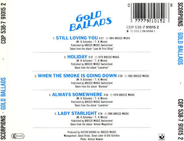 Scorpions : Gold Ballads (CD, Comp, RE)