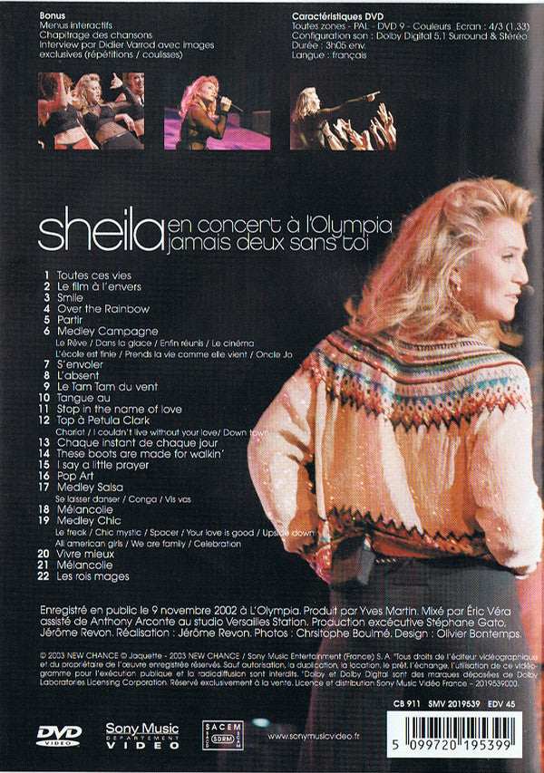 Sheila (5) : En Concert A L'Olympia, Jamais Deux Sans Toi (DVD)