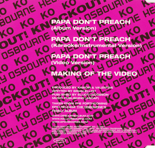 Kelly Osbourne : Papa Don't Preach (CD, Single, Enh)