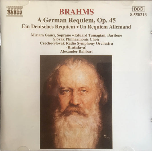 Johannes Brahms - Miriam Gauci • Eduard Tumageanian • Slovak Radio Symphony Orchestra • Alexander Rahbari : A German Requiem, Op. 45 (CD, Album)