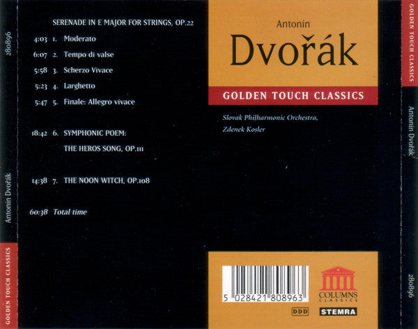 Antonín Dvořák : Dvořák: Serenade In E Major For Strings - Symphonic Poem: The Heros Song - The Noon Witch (CD, Comp)