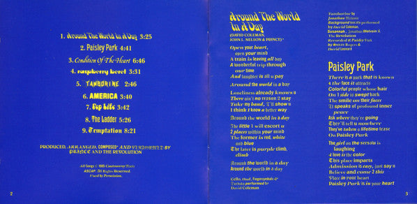 Prince And The Revolution : Around The World In A Day (CD, Album, RE, WME)