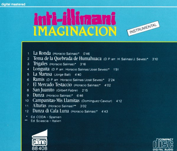 Inti Illimani : Imaginacion (CD, Album)