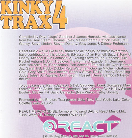 Various : Kinky Trax 4 "The Big Apple: Diva's & Dubs" (CD, Comp)