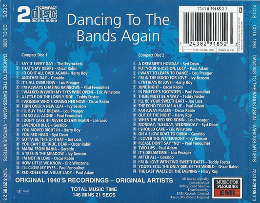 Various : Dancing To The Bands Again (2xCD, Comp, Mono, RM)