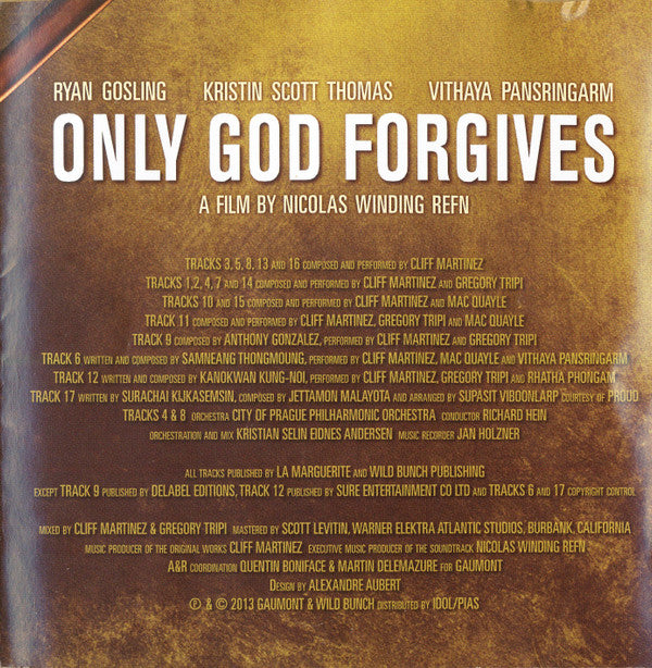 Cliff Martinez : Only God Forgives (Original Motion Picture Soundtrack)  (CD, Album)