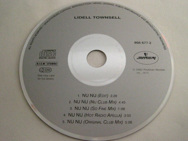 Lidell Townsell : Nu Nu (CD, Single)
