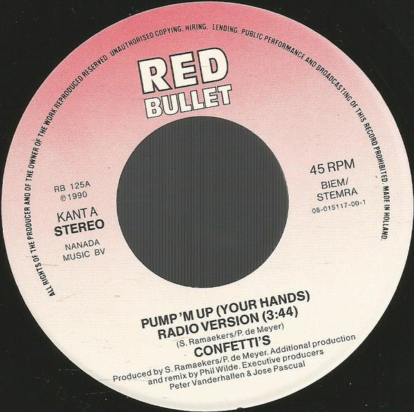 Confetti's : Put'm Up (Your Hands) (7")