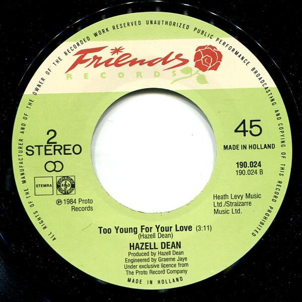 Hazell Dean : Stay In My Life (7", Single)