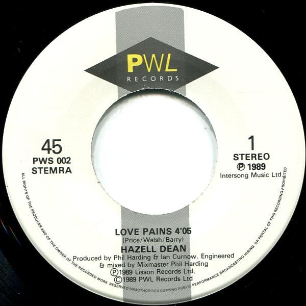 Hazell Dean : Love Pains (7", Single)