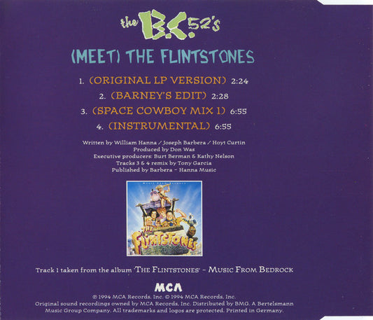 The B-52's : (Meet) The Flintstones (CD, Single)