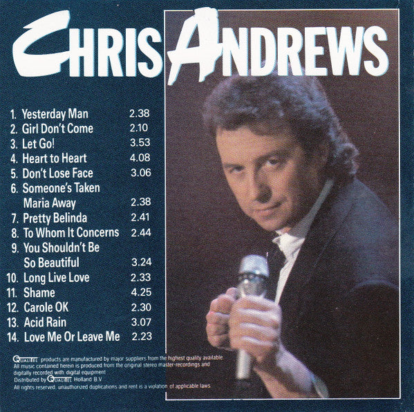 Chris Andrews (3) : Heart To Heart - All The Hits And More (CD, Album, RM)
