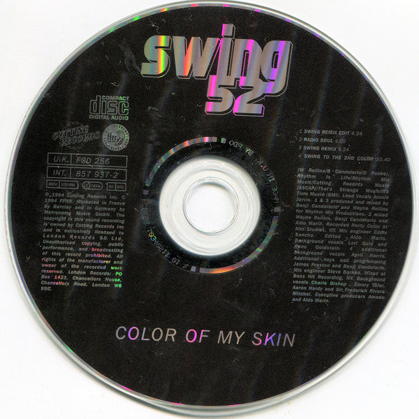 Swing 52 : Color Of My Skin (CD, Single)