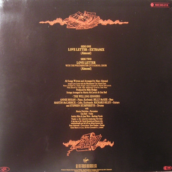 Marc Almond : Love Letter (12", Single)