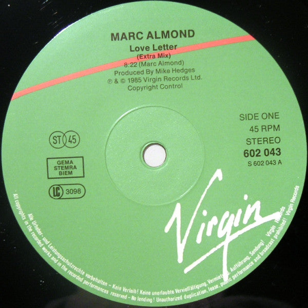 Marc Almond : Love Letter (12", Single)