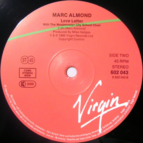 Marc Almond : Love Letter (12", Single)
