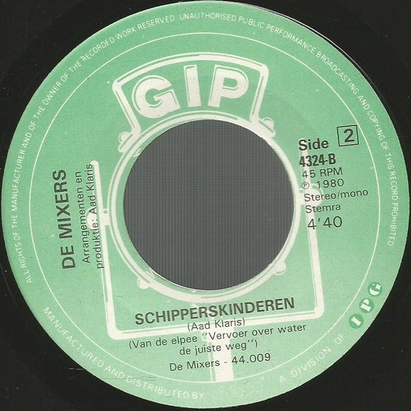 De Mixers (2) : Oh, Neeltje Jacoba (7", Single)