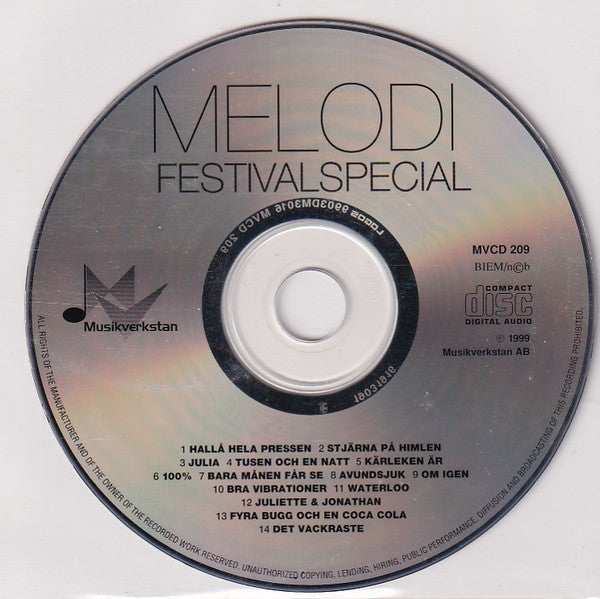 Various : Melodifestival Special (CD, Comp)