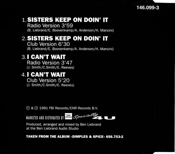 Dimples D : Sisters Keep On Doin' It (CD, Maxi)