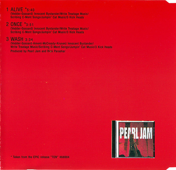 Pearl Jam : Alive (CD, Maxi)