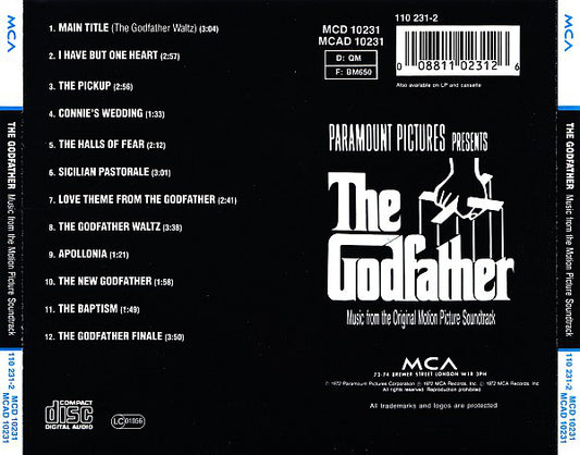 Nino Rota : The Godfather - Music From The Original Motion Picture Soundtrack (CD, Album, RE)