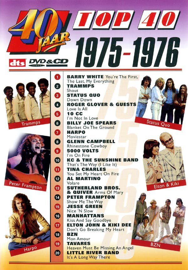 Various : 40 Jaar Top 40 - 1975-1976 (CD, Comp + DVD-V, Comp, PAL)