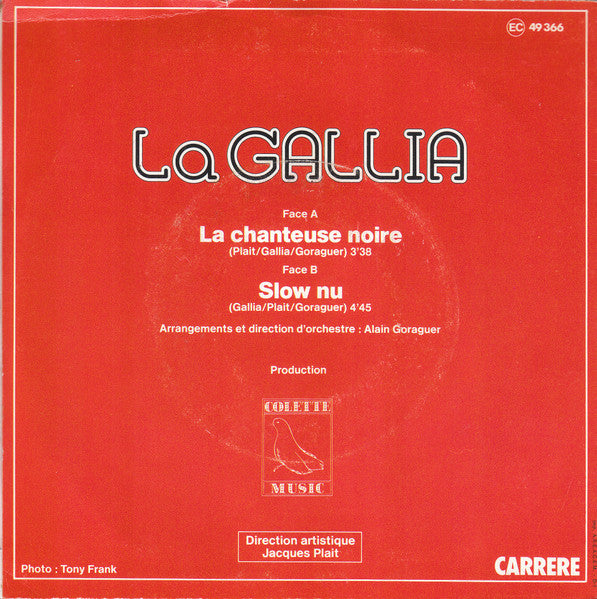 Chantal Gallia : La Chanteuse Noire / Slow Nu (7")