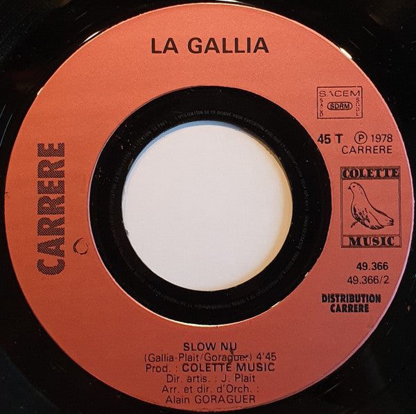 Chantal Gallia : La Chanteuse Noire / Slow Nu (7")